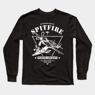 Supermarine Spitfire WW2 Fighter Long Sleeve T-Shirt